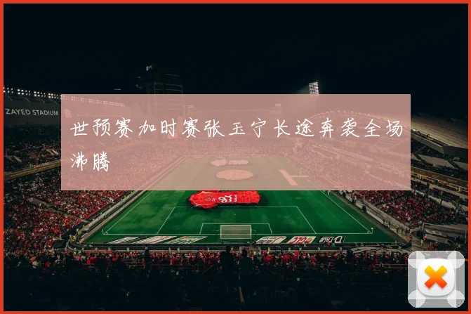 世预赛加时赛张玉宁长途奔袭全场沸腾